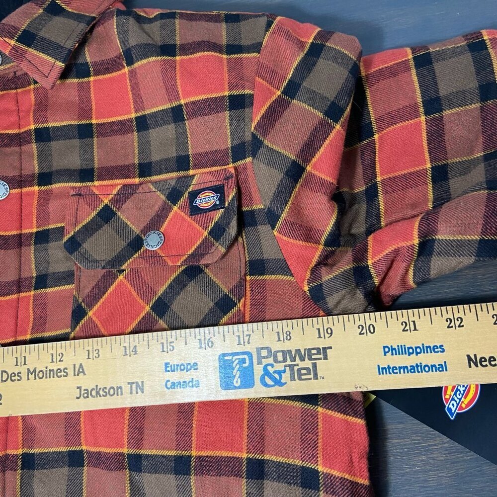 Dickies Hooded Quilted Flannel Plaid Jacket – Youth L (Fits Adult S) – NWT - Picture 5 of 9